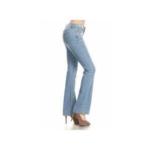 Wax Jeans Women’s/Juniors Mid-Rise Bootcut Jeans — Slimming Stretch, 31" Inseam